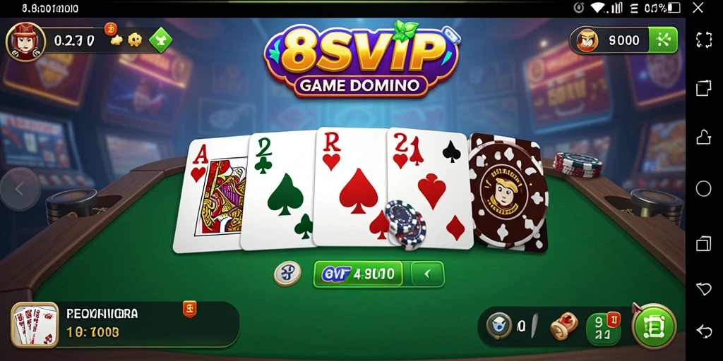 Tampilan gameplay seru dalam permainan Domino 8SVIP.