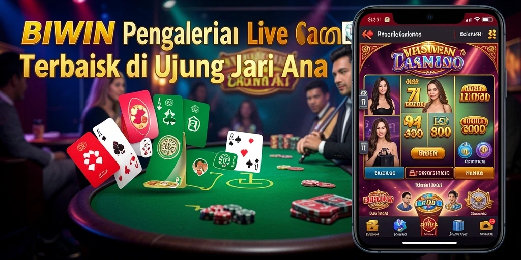 Tampilan gameplay Live Casino yang mendebarkan dan interaktif di BIWIN.