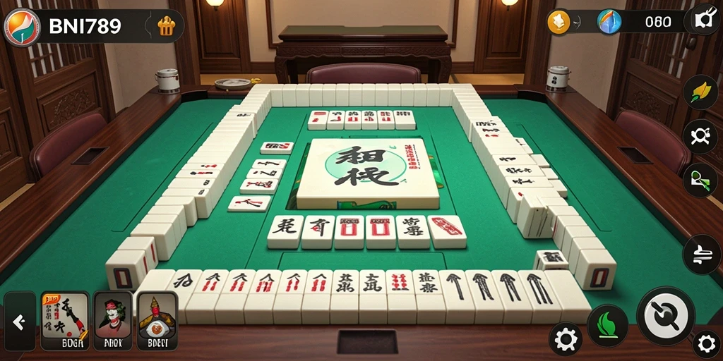 Screenshot utama gameplay Mahjong yang menarik dan strategis.