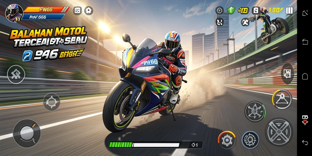 Tampilan gameplay seru dan mendebarkan di FW66.