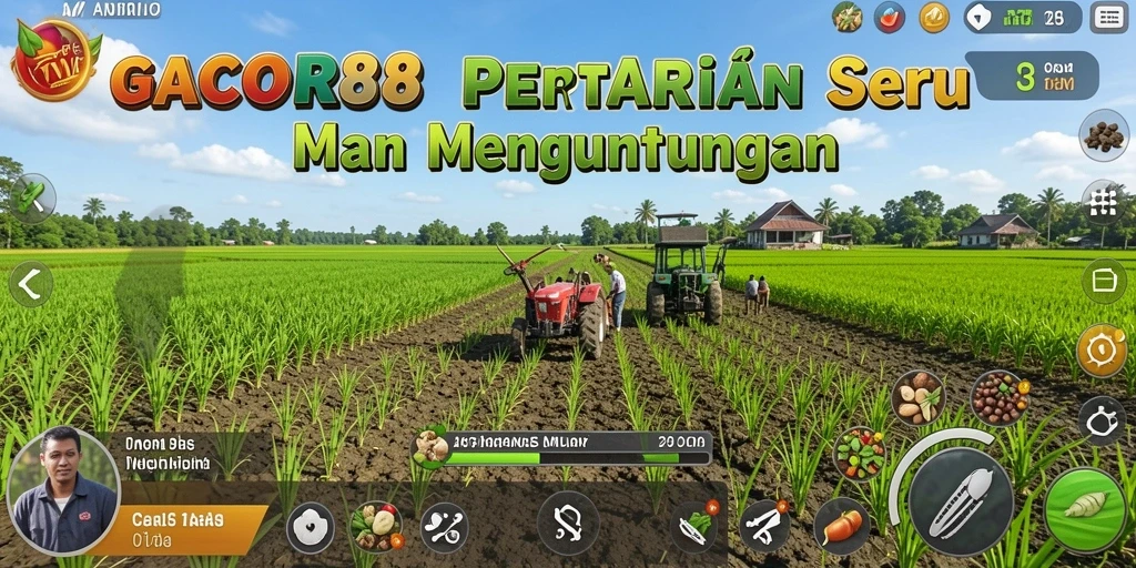Screenshot GACOR88 menampilkan pengalaman gameplay pertanian yang menarik.