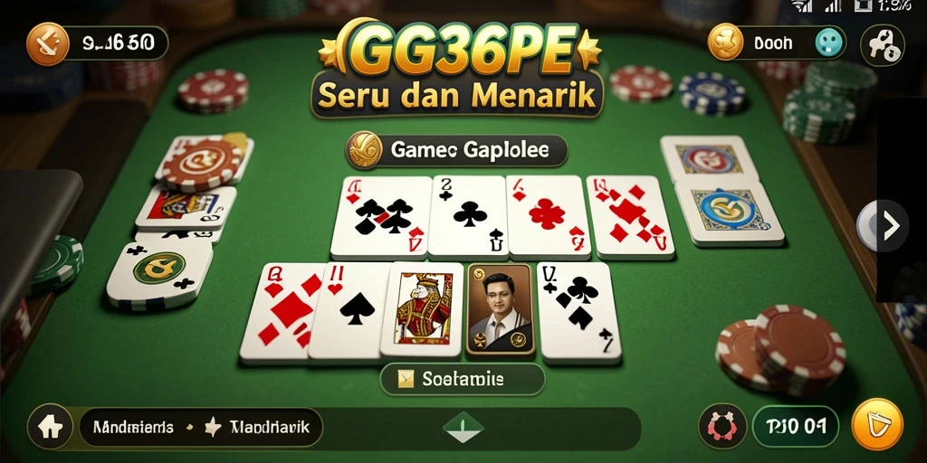 Tampilan gameplay menarik dari game Gaple GG368.