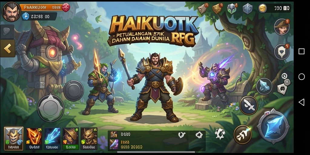 Tampilan gameplay HAIKUOTK yang mendebarkan di dunia RPG.