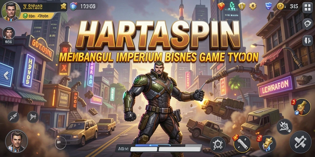 Screenshot HARTASPIN menunjukkan keseruan permainan Tycoon.