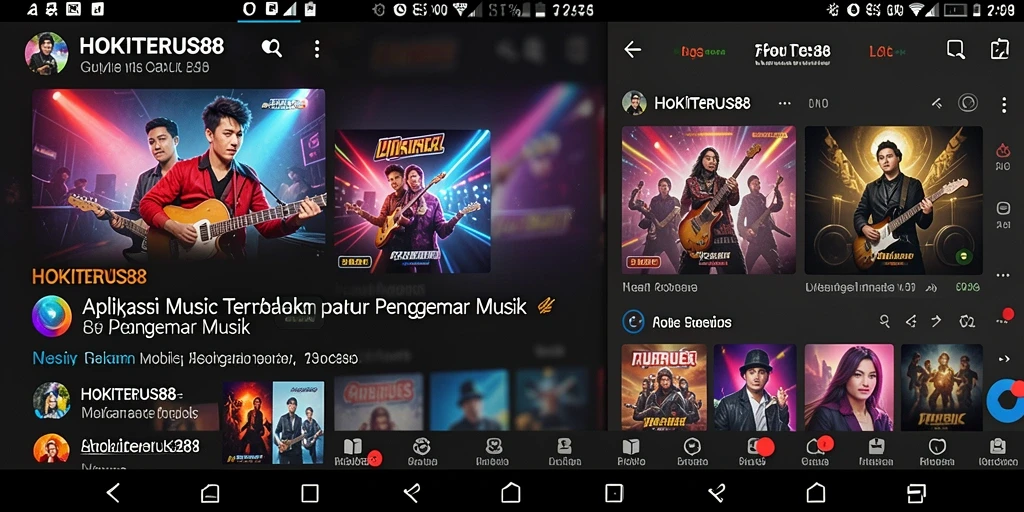 Screenshot HOKITERUS88 menunjukkan pengguna menikmati pengalaman musik yang menyenangkan.