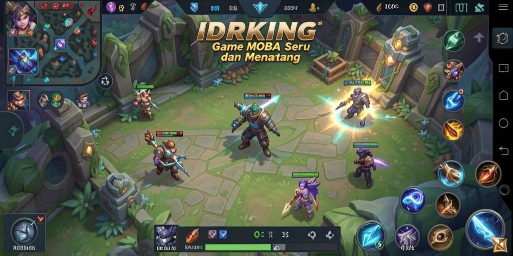 Tampilan gameplay menegangkan di arena pertarungan IDRKING.