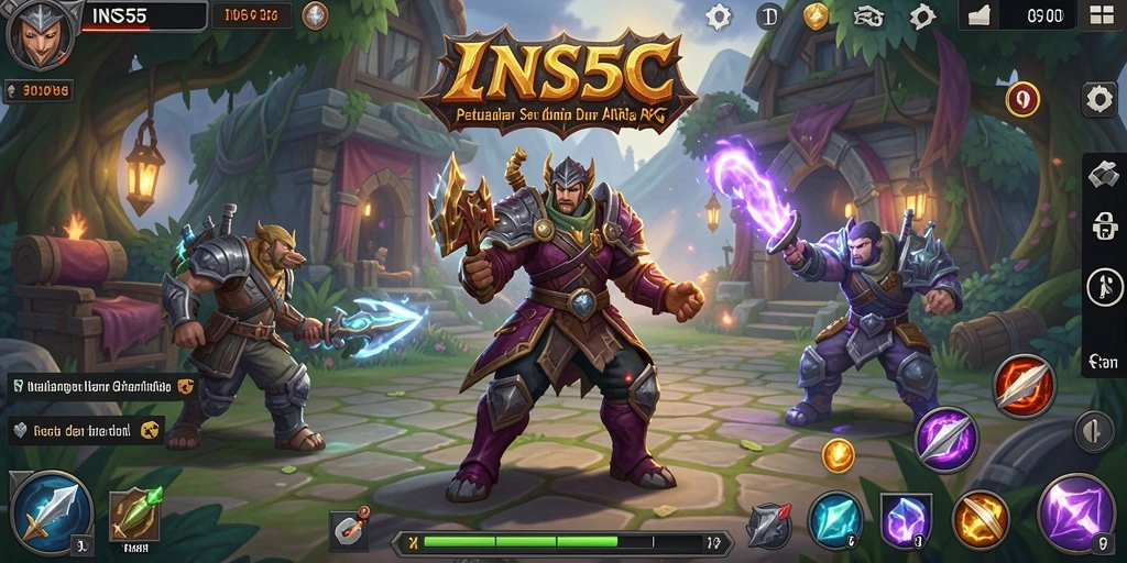 Tampilan gameplay dinamis dalam INS55 dengan pertempuran yang seru.