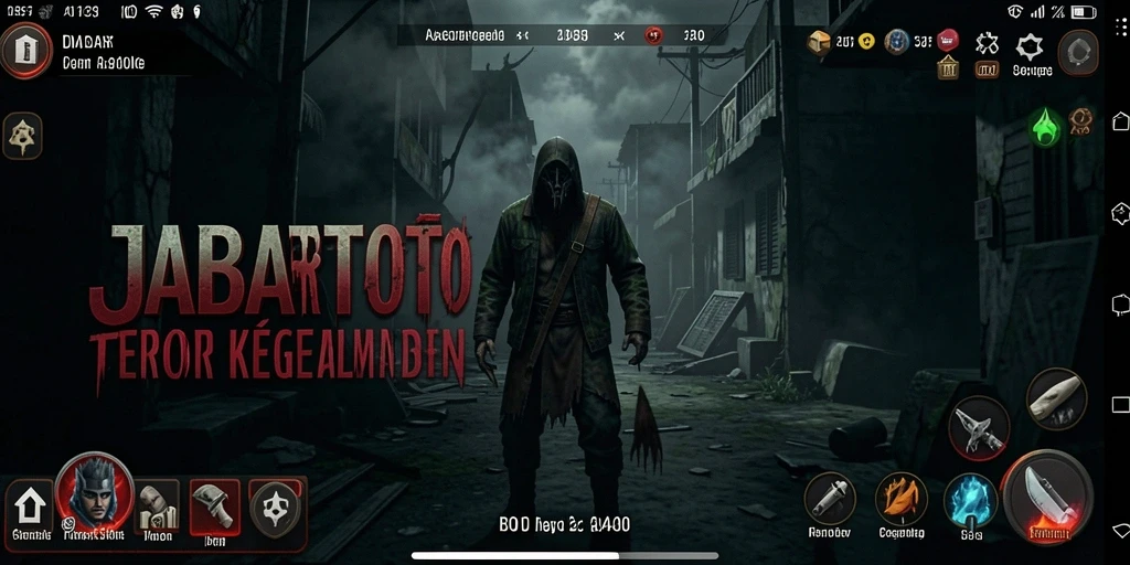 Screenshot gameplay JABARTOTO menampilkan ketegangan saat menghadapi hantu.