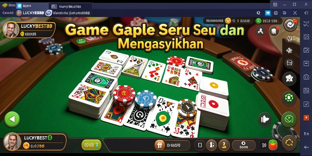 Tampilan gameplay seru LUCKYBEST88 yang menggugah semangat bermain Gaple.