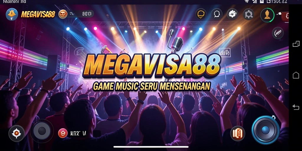Tampilan gameplay seru di MEGAVISA88 dengan fitur musik interaktif.