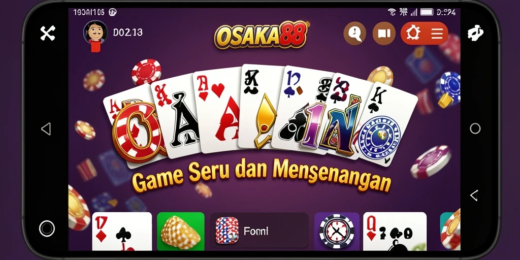 Screenshot gameplay OSAKA88 menampilkan keseruan bermain domino.