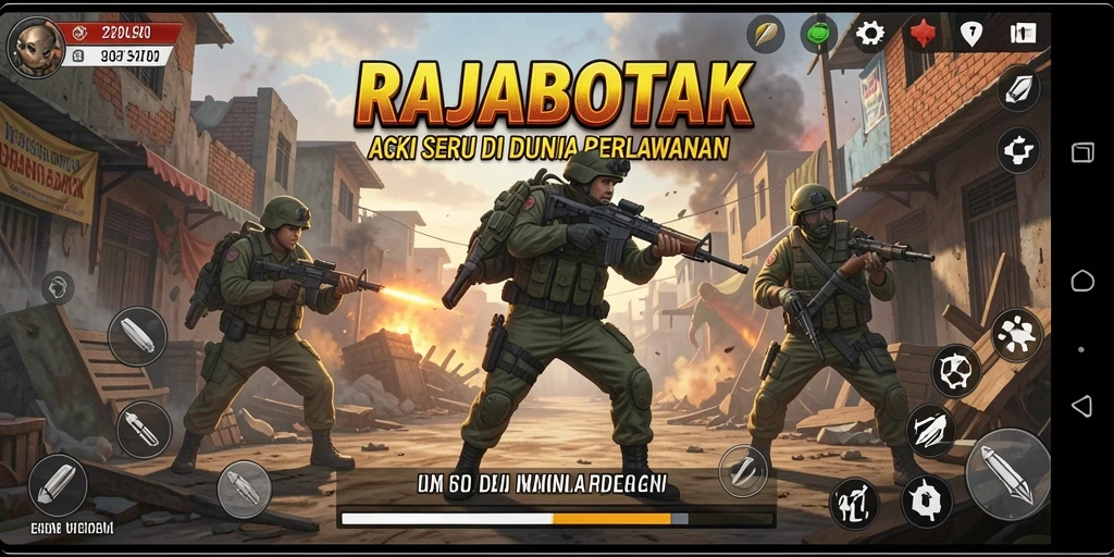 Tangkapan layar dari gameplay seru RAJABOTAK saat pertarungan.