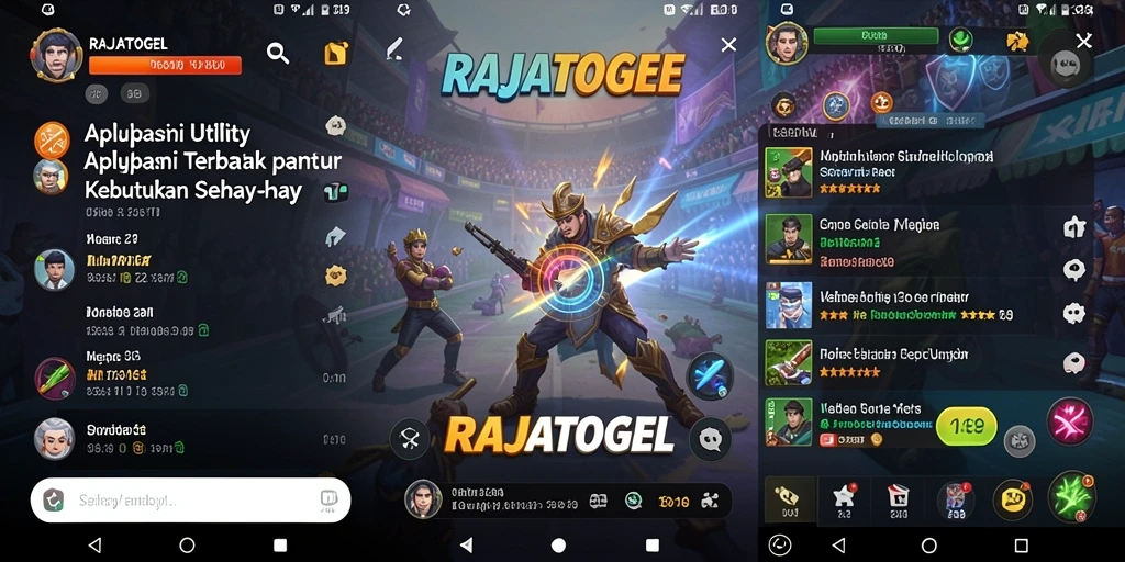 Screenshot utama RAJATOGEL menampilkan tampilan aplikasi Utility yang sederhana.