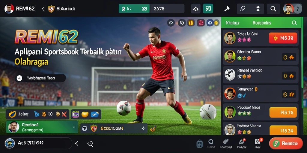 Tampilan gameplay menarik dari aplikasi Sportsbook REMI62 yang mendebarkan.