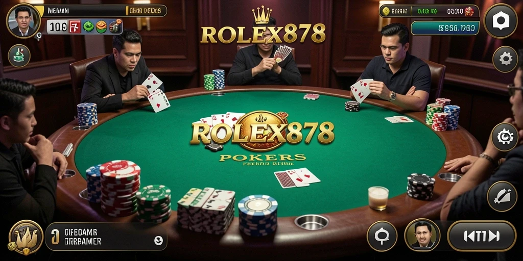 Tampilan gameplay seru Poker di ROLEX878.