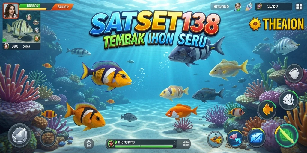 Screenshot gameplay SATSET138 yang menampilkan aksi seru saat memancing ikan.