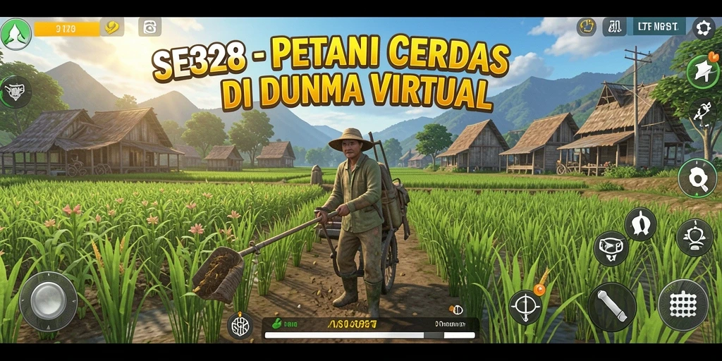 Tangkapan layar SE328 menampilkan aktivitas seru bertani dan merawat hewan.