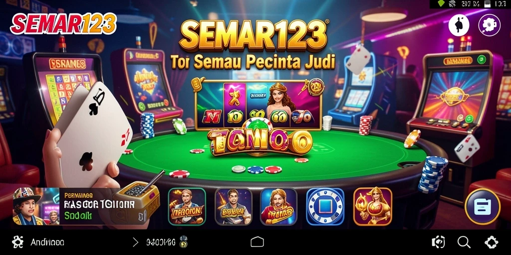 Tampilan utama gameplay SEMAR123 dengan berbagai permainan Kasino yang menarik.