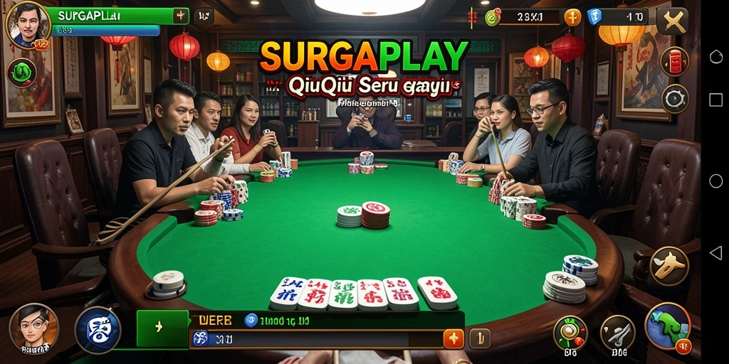 Screenshot gameplay menampilkan aksi QiuQiu yang seru dan kompetitif.