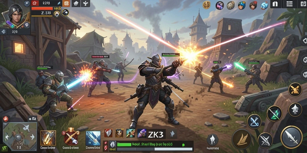 Screenshot ZK3 menampilkan aksi intens dari gameplay strategis.